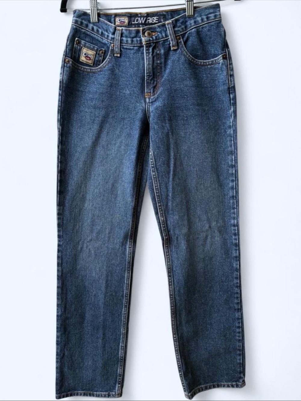 Vintage Cruel Girl Y2K Low Rise Blue Slim Straight Jeans 3 reg western cowgirl